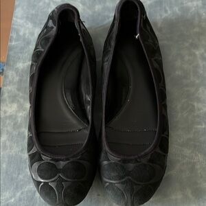 Coach black flats